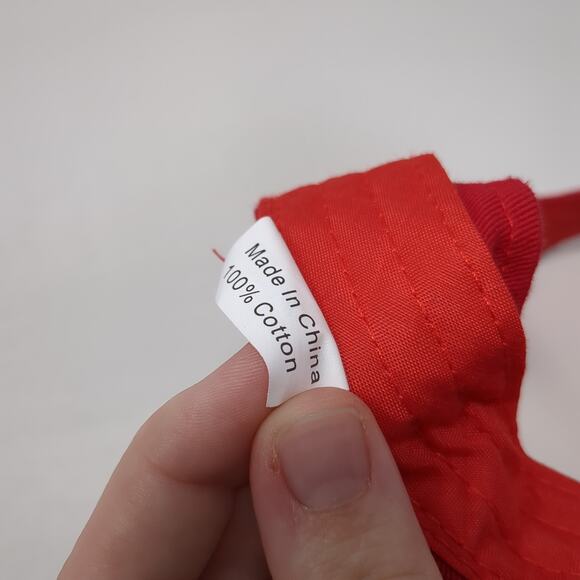 Mustangs Herzog Strapback Sun Visor Cap Red One Size Adjustable Bwm Global - Picture 10 of 10